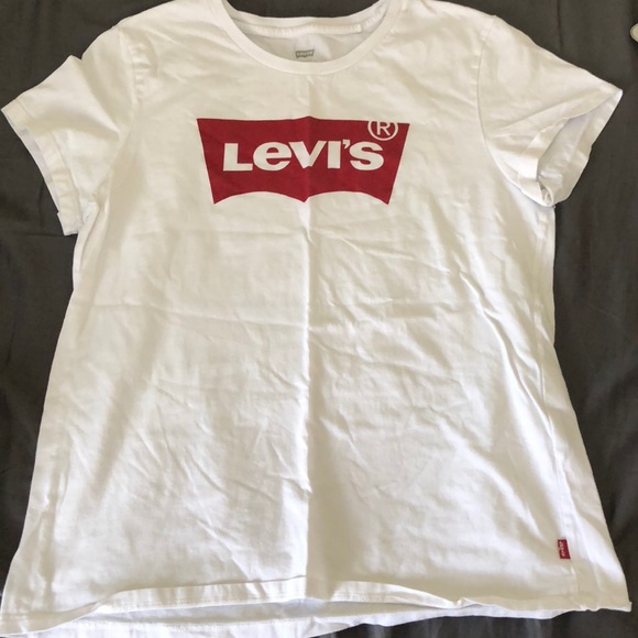 Levi's White Cotton Men T-Shirt